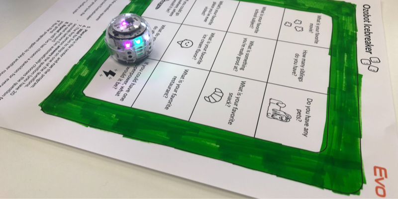 Ice breaker questions for the beginner of the school year by Ozobot