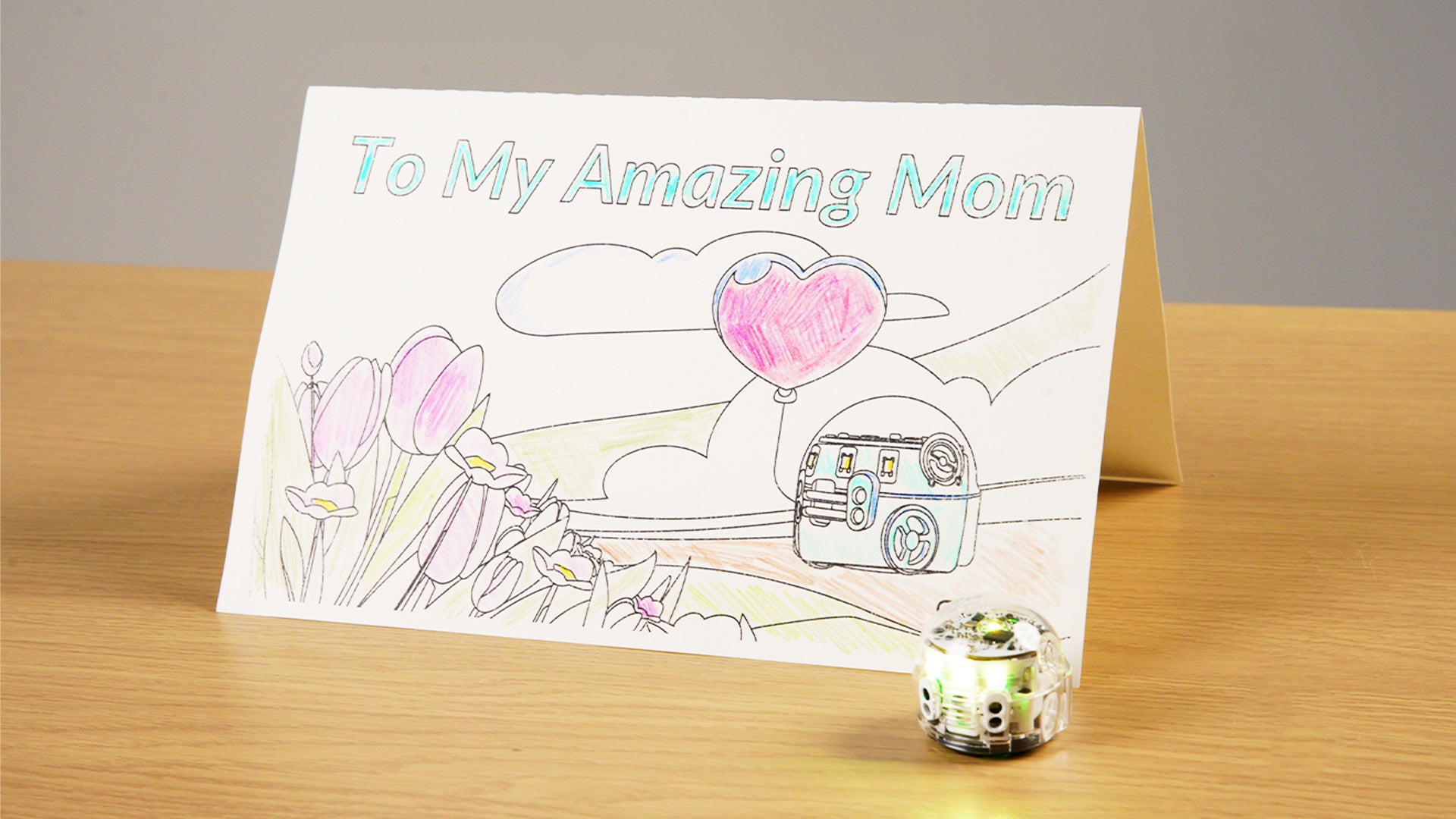Celebrate Mothers Day with Ozobot's custom card STEAM activity