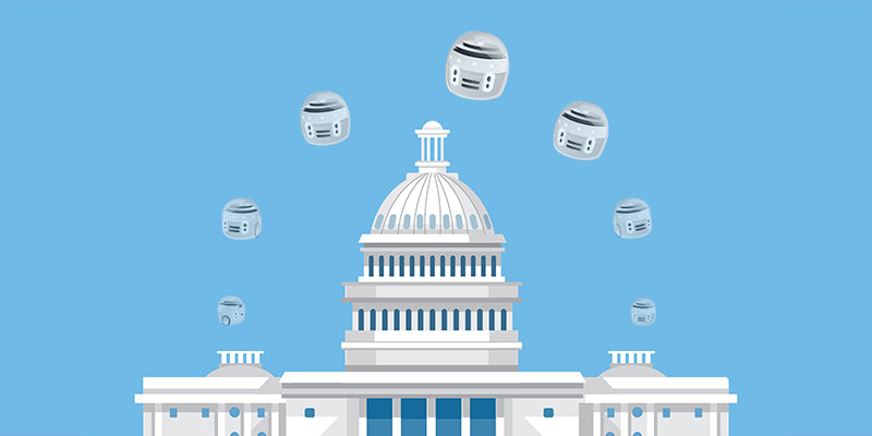 White house vector flat illustration. Washington DC. CAPITOL