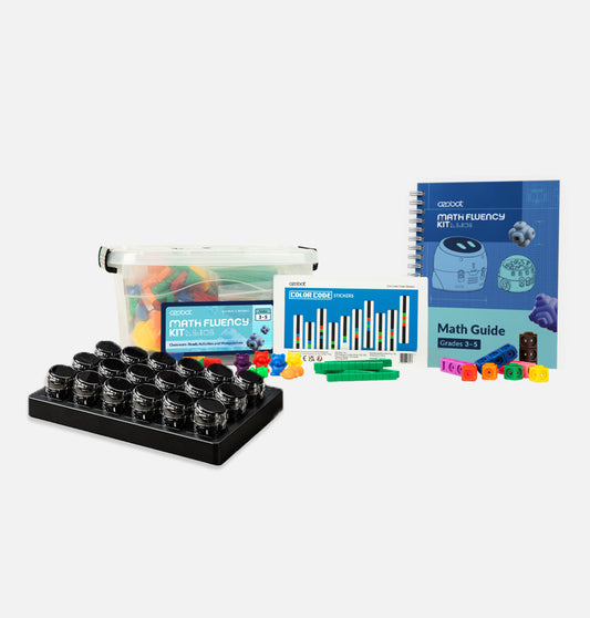Ozobot 3-5 Math Fluency Classroom Kit + 18 Ari coding robots for hands-on math fluency, STEM learning, number sense development, and classroom instruction