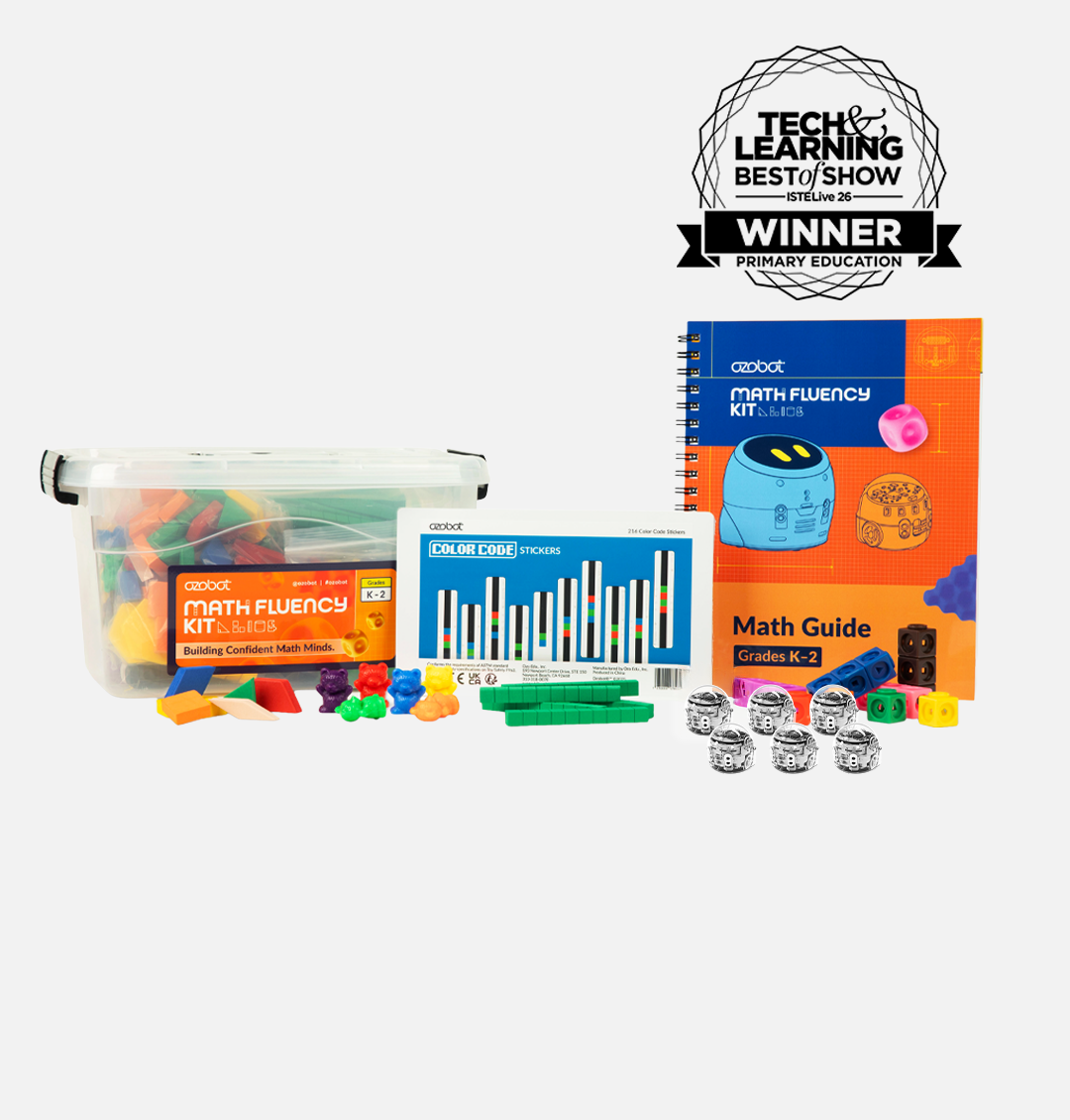 K–2 Math Fluency Classroom Kit + 6 Evo Robots
