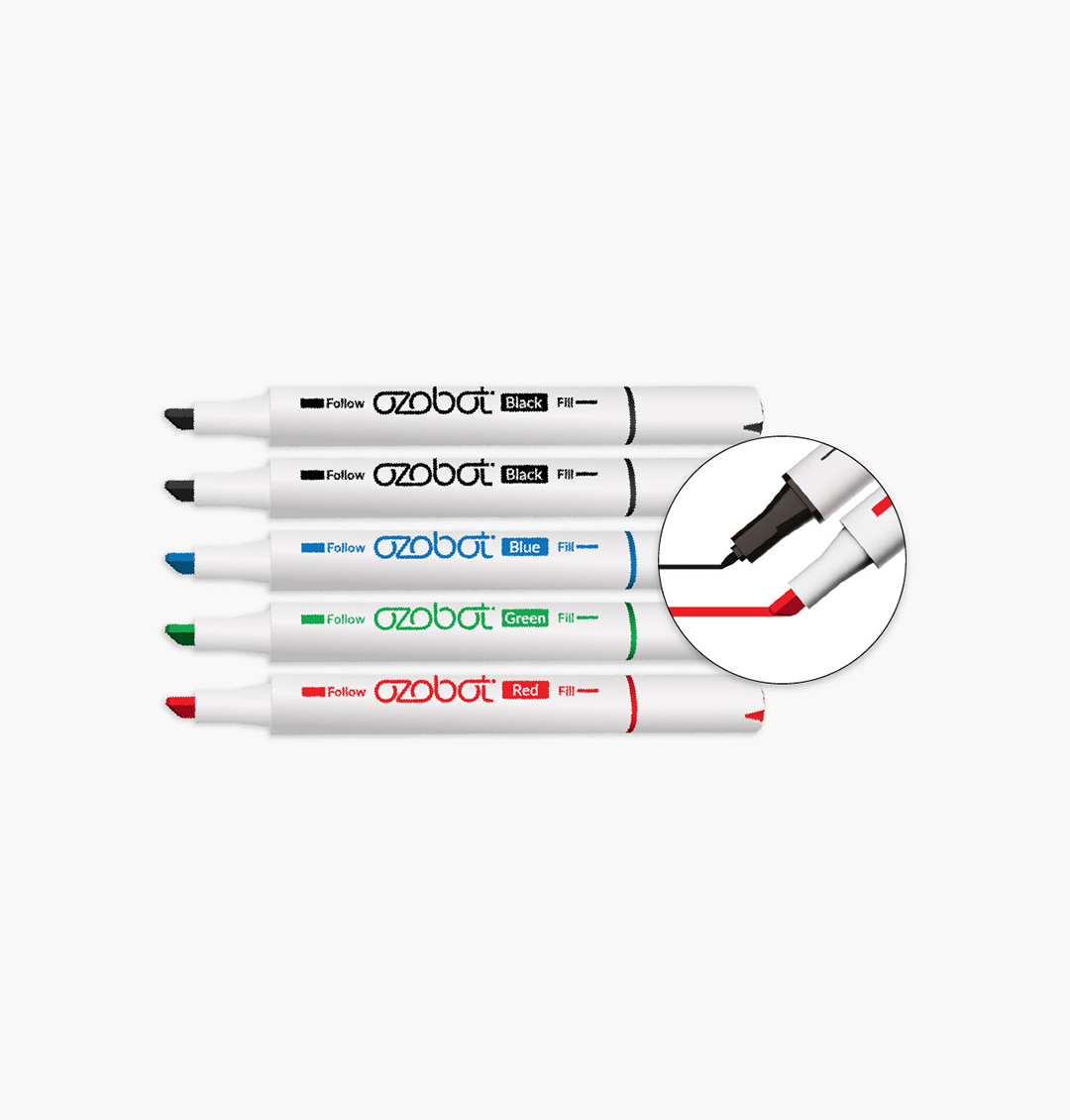 Reusable Color Code markers included with the Ozo at Home coding and robotics