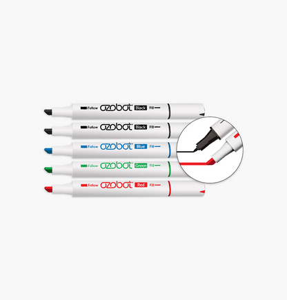 Reusable Color Code markers included with the Ozo at Home coding and robotics