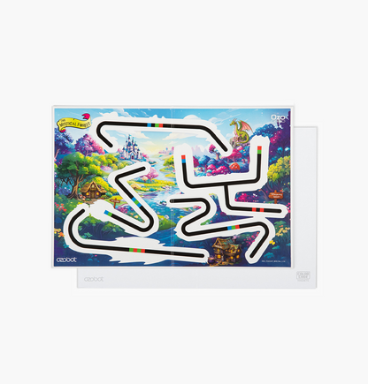 Mystical Forest Color Code activity mat included with the Ozo at Home coding kit for hands-on STEM learning with Ozobot