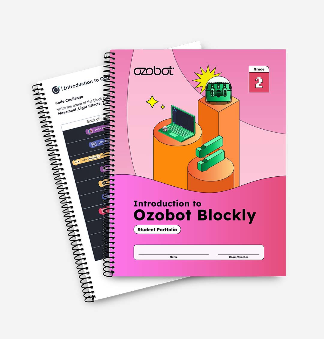 Ozobot Intro to Blockly 2nd Grade Student Book - hands-on projects using block-based coding to build problem-solving skills