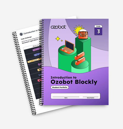 Introduction to Ozobot Blockly Curriculum Student Portfolio - educational STEM activities for the classroom