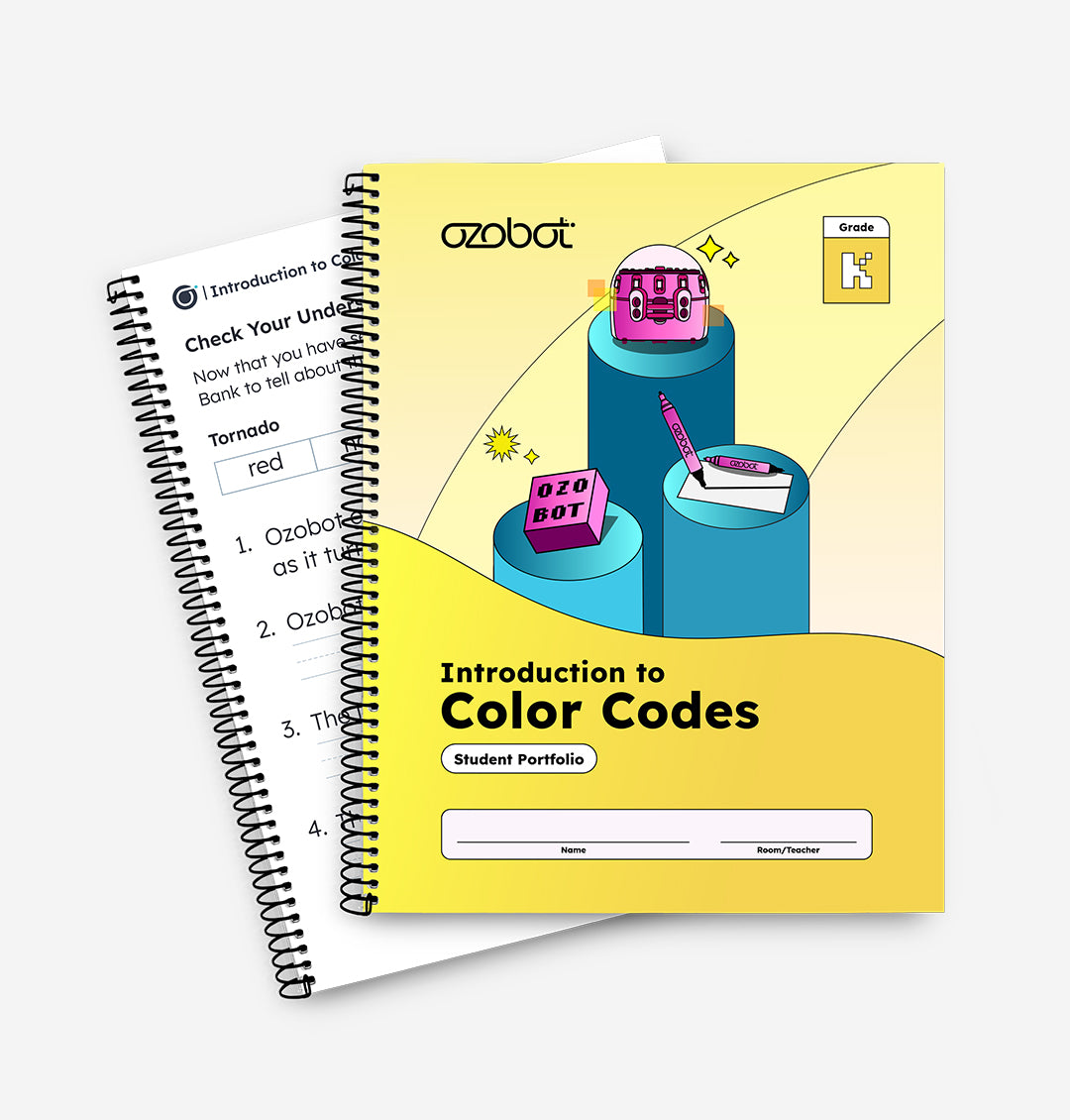 Introduction to Color Codes Curriculum Student Portfolio by Ozobot - top STEAM classroom workbooks for beginners