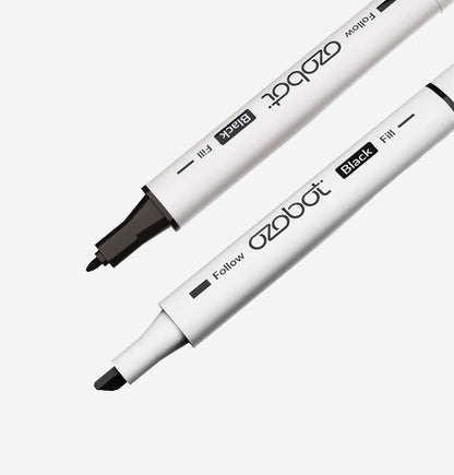 Black Dual-Tip Washable Color Code Markers by Ozobot