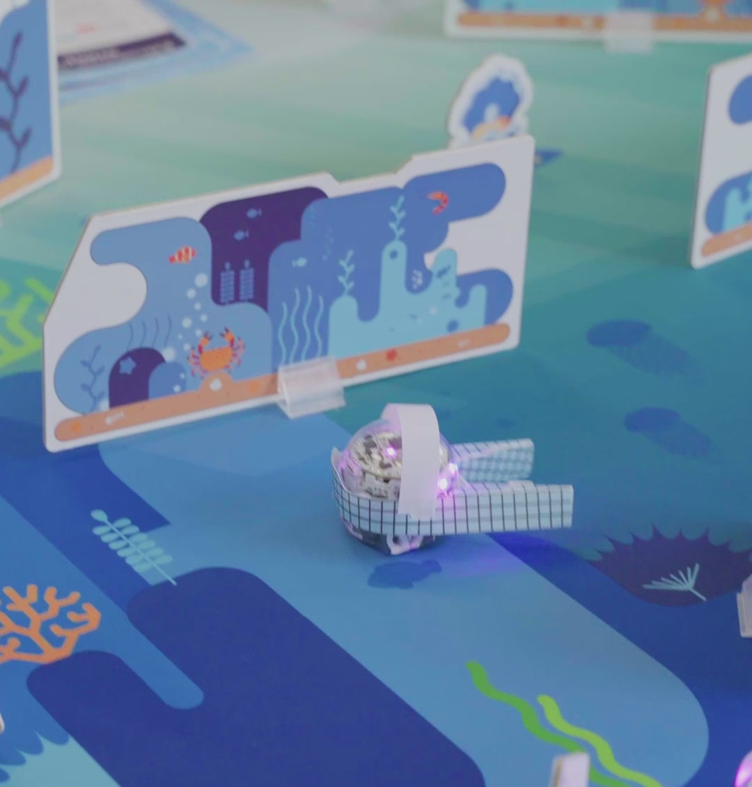 Ozobot Ocean Explorer Challenge Mat - beginner-friendly STEM activities for kids