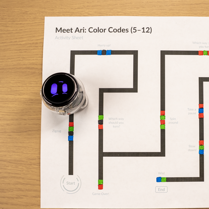Ari robot used as a beginner STEM robot for kids